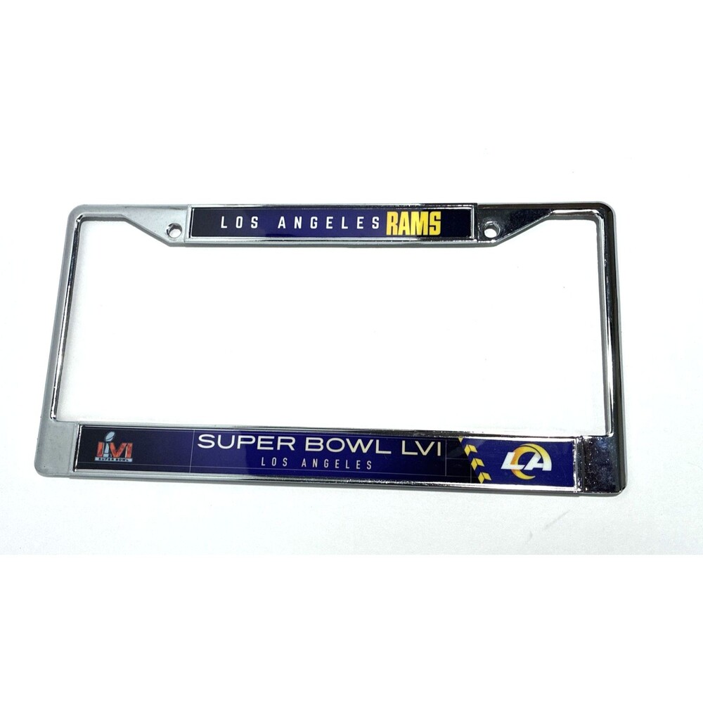 Los Angeles Rams Super Bowl LVI Chrome License Plate Frame 6"x12"